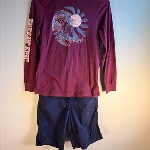 Art Class/Gap Maroon and Navy Kids Matching Set (12-14)